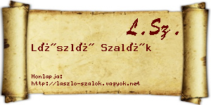László Szalók névjegykártya